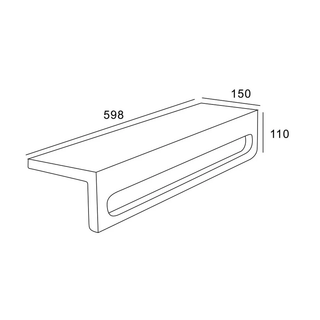 BNK Naga Perugia Concrete Towel Rail White Sandstone 598*150*110mm - Image 2