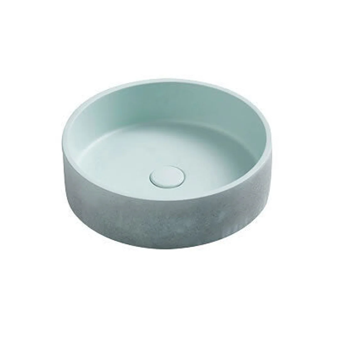 BNK Perugia Concrete Basin 390 X 390 X 120mm - Pastel Mint - Image 2
