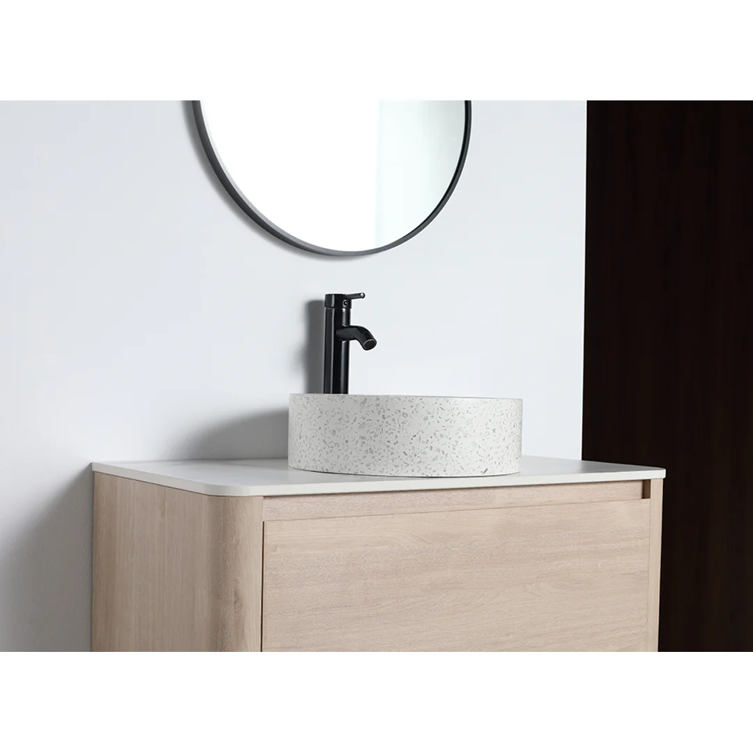 BNK Perugia Concrete Basin 390 X 390 X 120mm - Light Terrazzo - Image 6