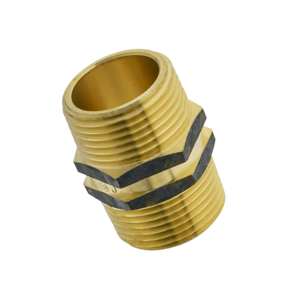 Brass Equal Hex Nipple - Image 2