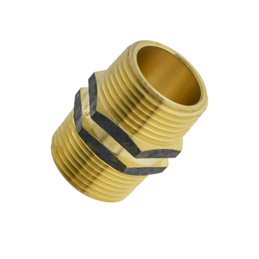 Brass Equal Hex Nipple - Image 3