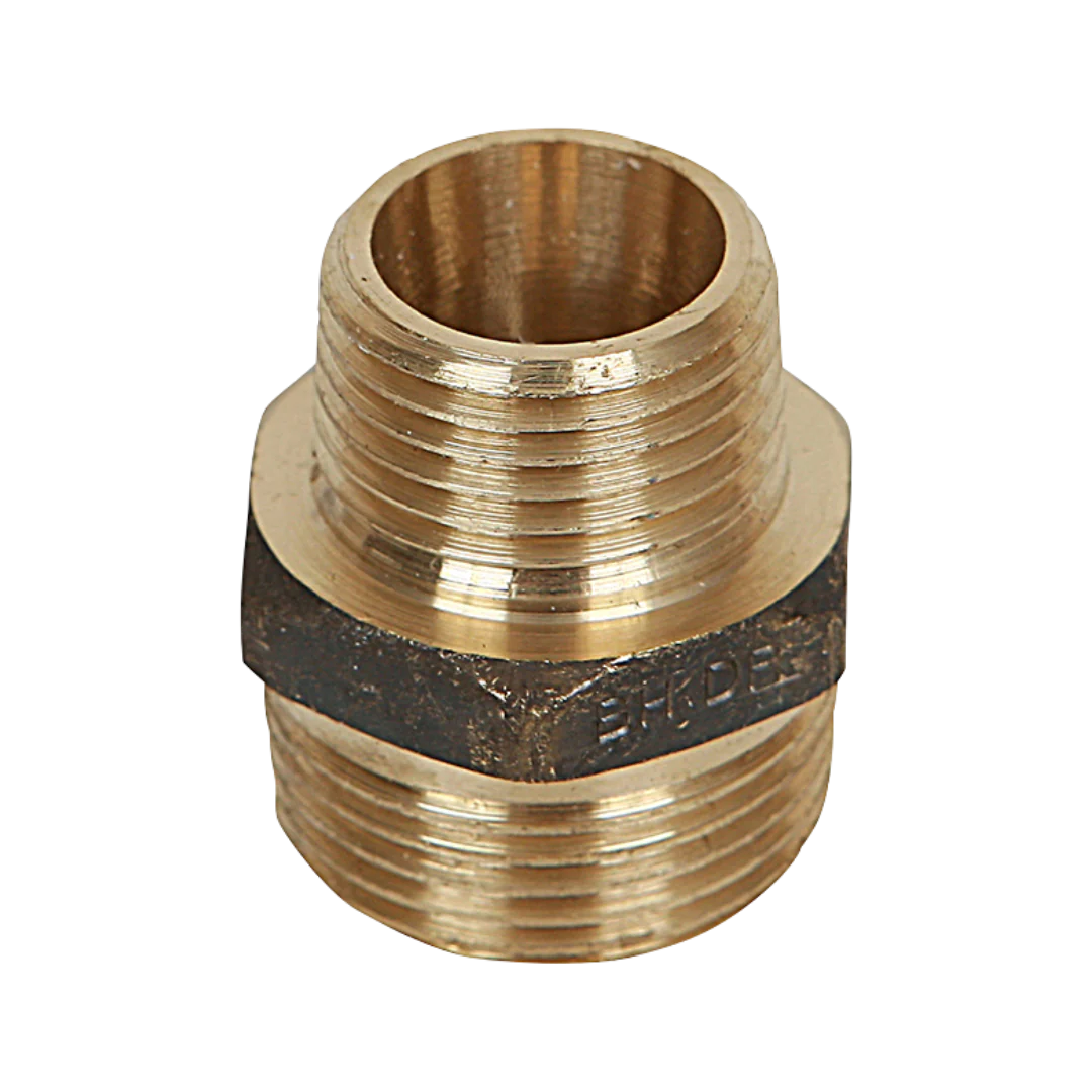 Brass Reducing Hex Nipple - Image 2