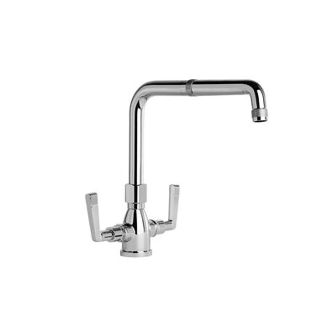 Brodware Industrica Kitchen Mixer With Cross Handles Chrome - Image 2