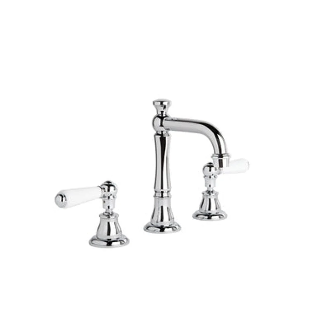 Brodware Neu England Swiv Basin Set W/Wh Porcelain Levers - Image 2