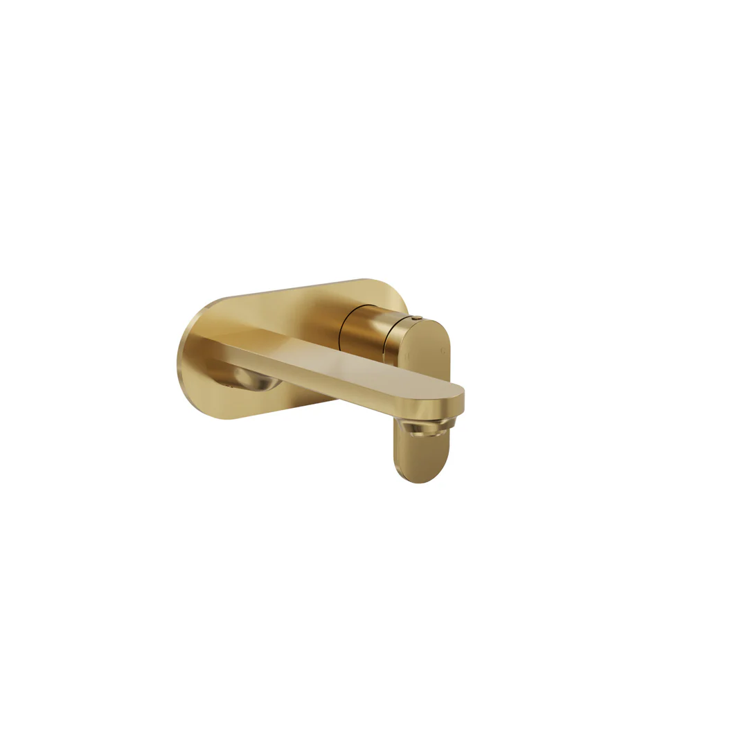 Capo 1-Plate Wall Basin or Bath Mixer Trim Kit - Brushed Brass - Image 3