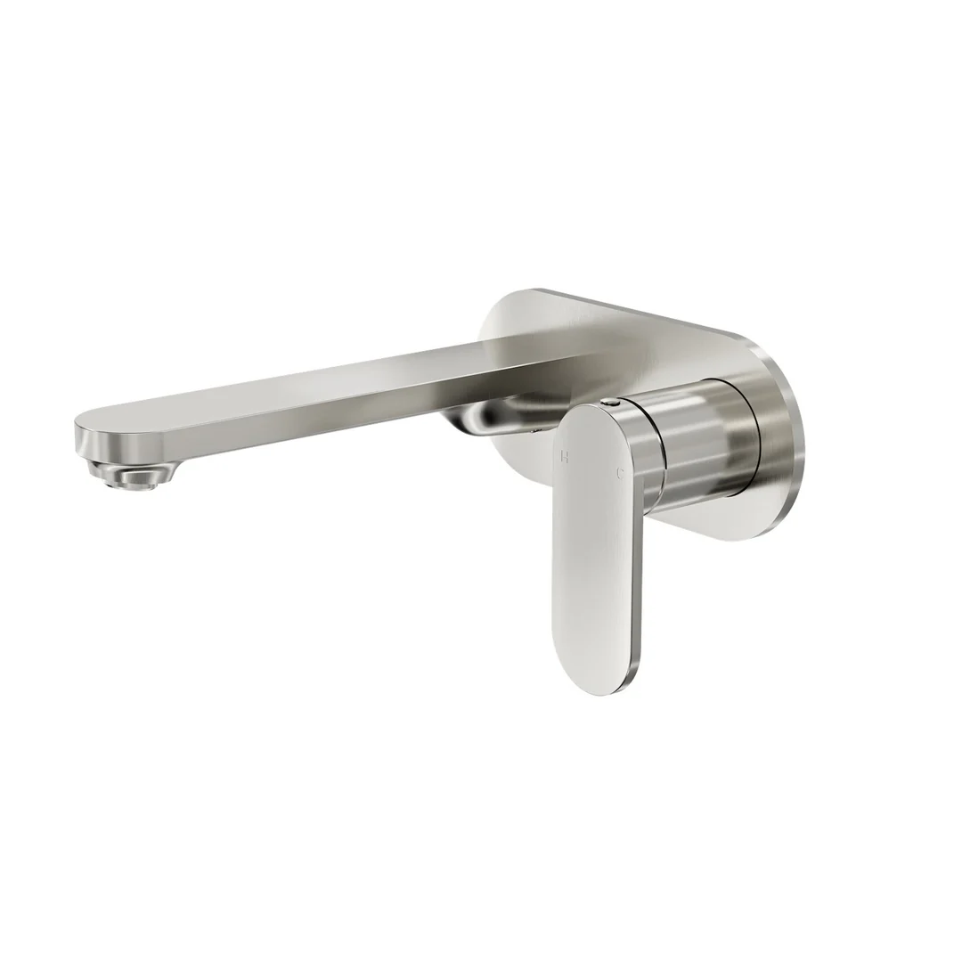 Capo 1-Plate Wall Basin or Bath Mixer Trim Kit - Brushed Nickel
