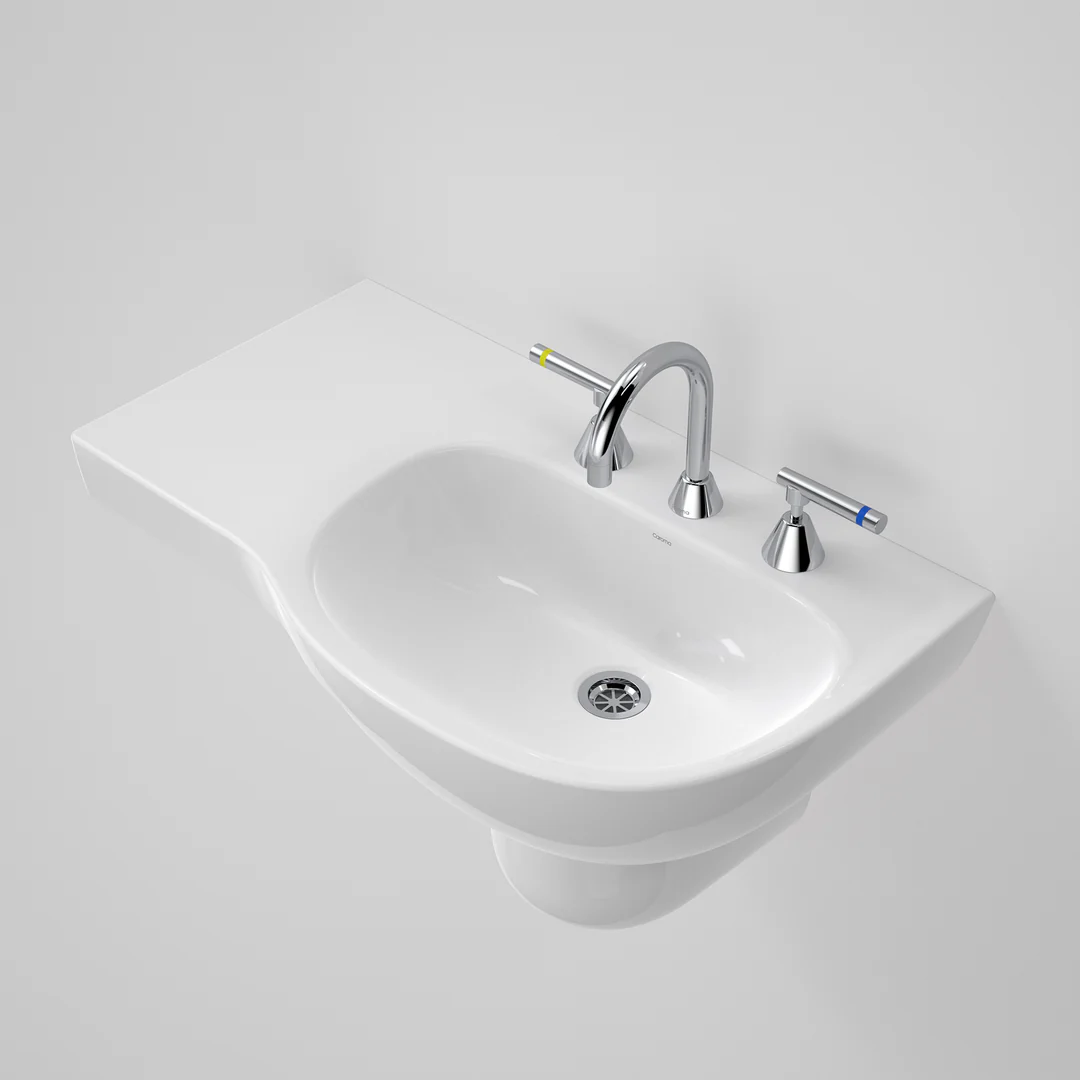 CARE 700 LH SHELF WALL BASIN 1 TAPHOLE NO OVERFLOW BY CAROMA(CAROMA P#:873410W)