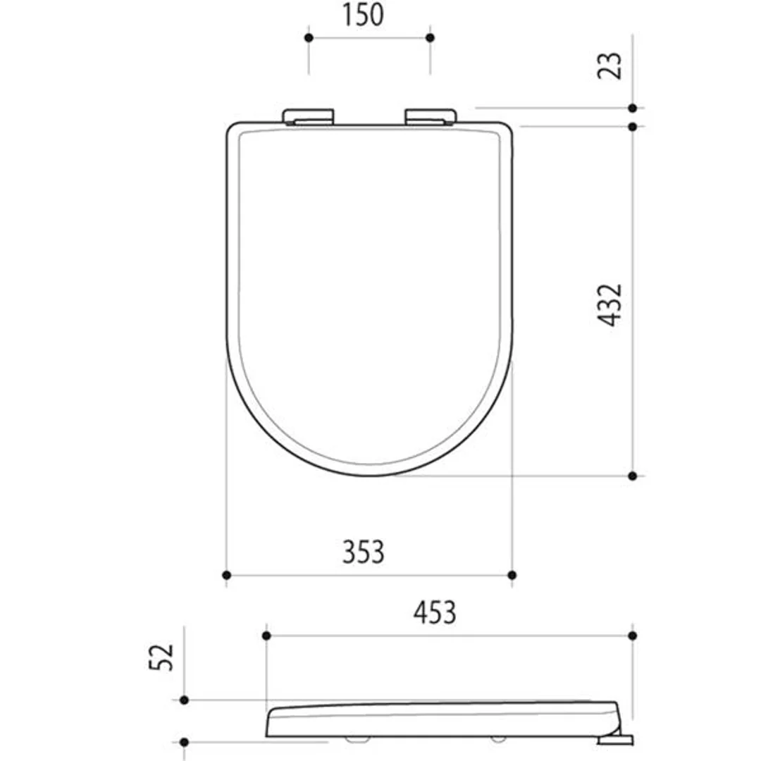 Caroma Arc Soft Close Toilet Seat - Image 4