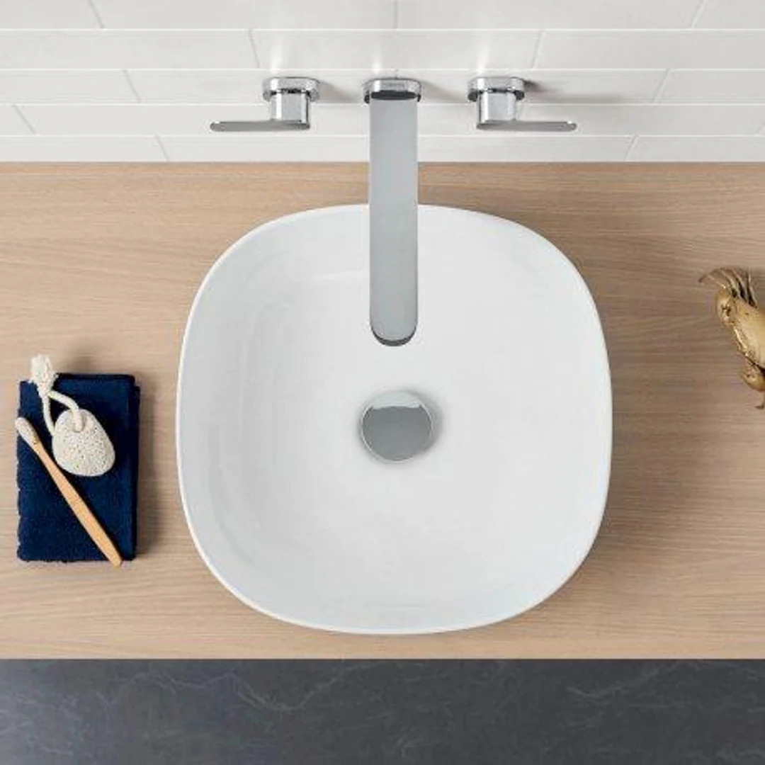 Caroma Artisan Above Counter Basin Curved Square 400mm - Image 2