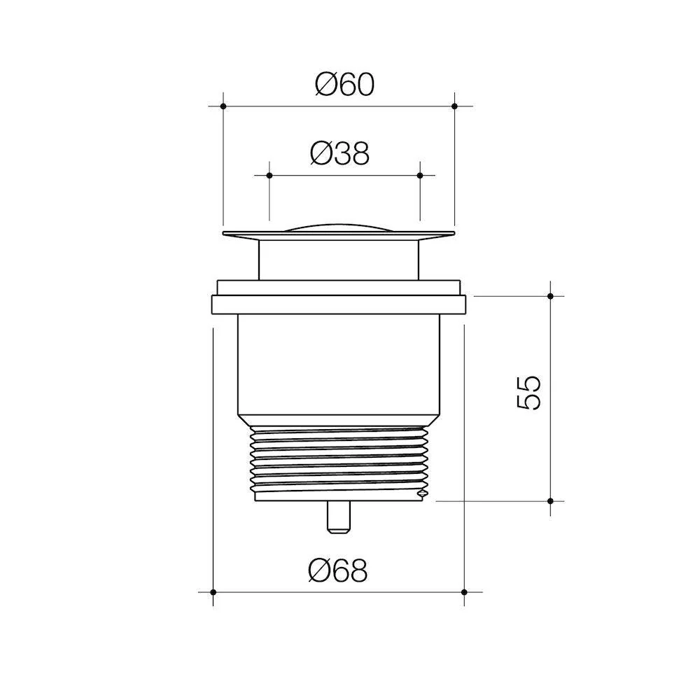 Caroma Bath Pop-Up Plug & Waste Chrome - Image 5