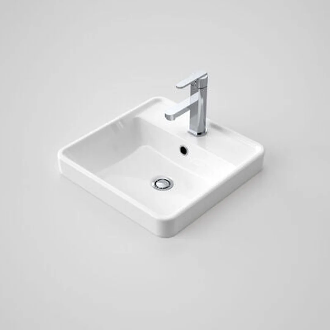 Caroma Carboni II Inset Basin White 3 Tap Hole - Image 2