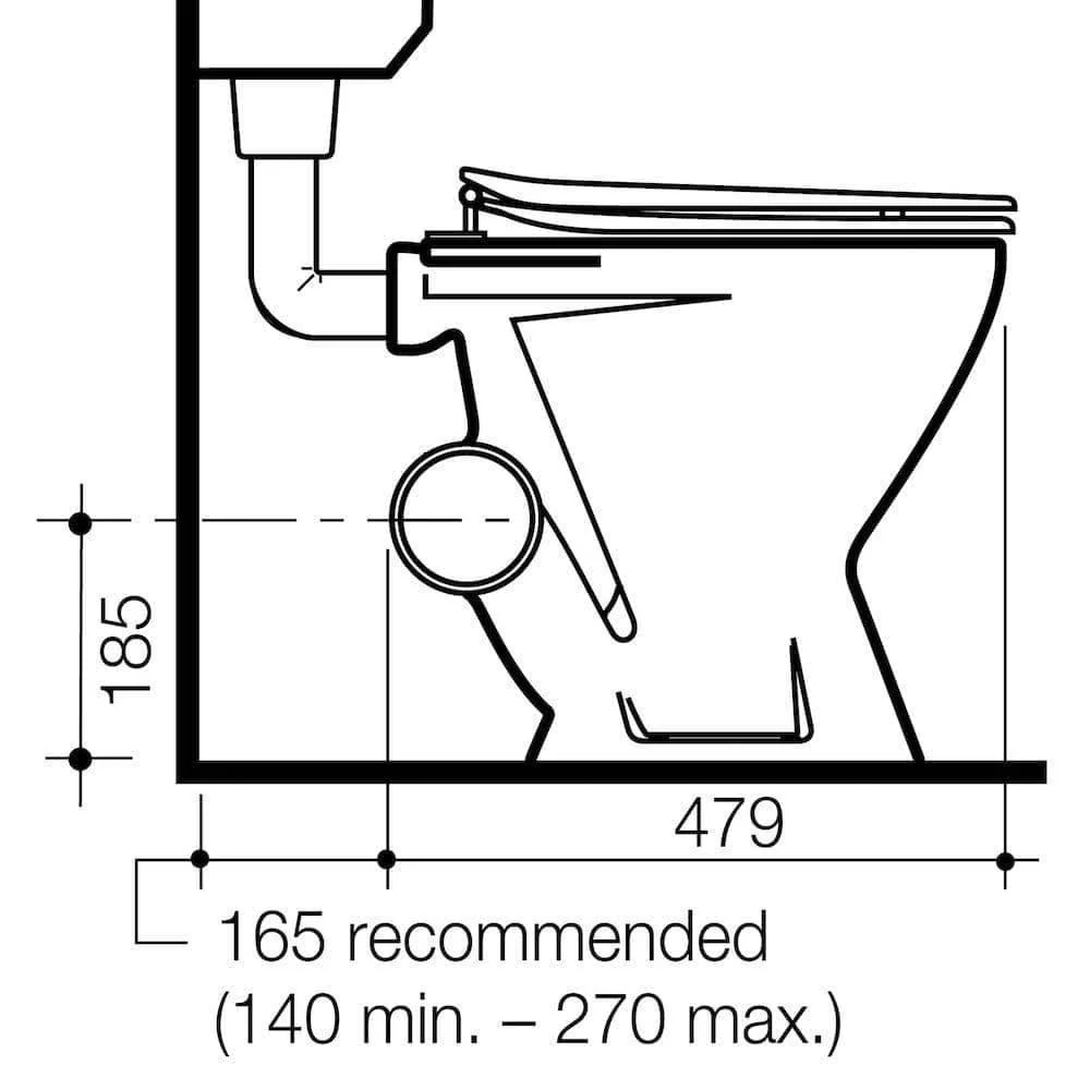 Caroma Concorde Skew Trap Pan - Image 3