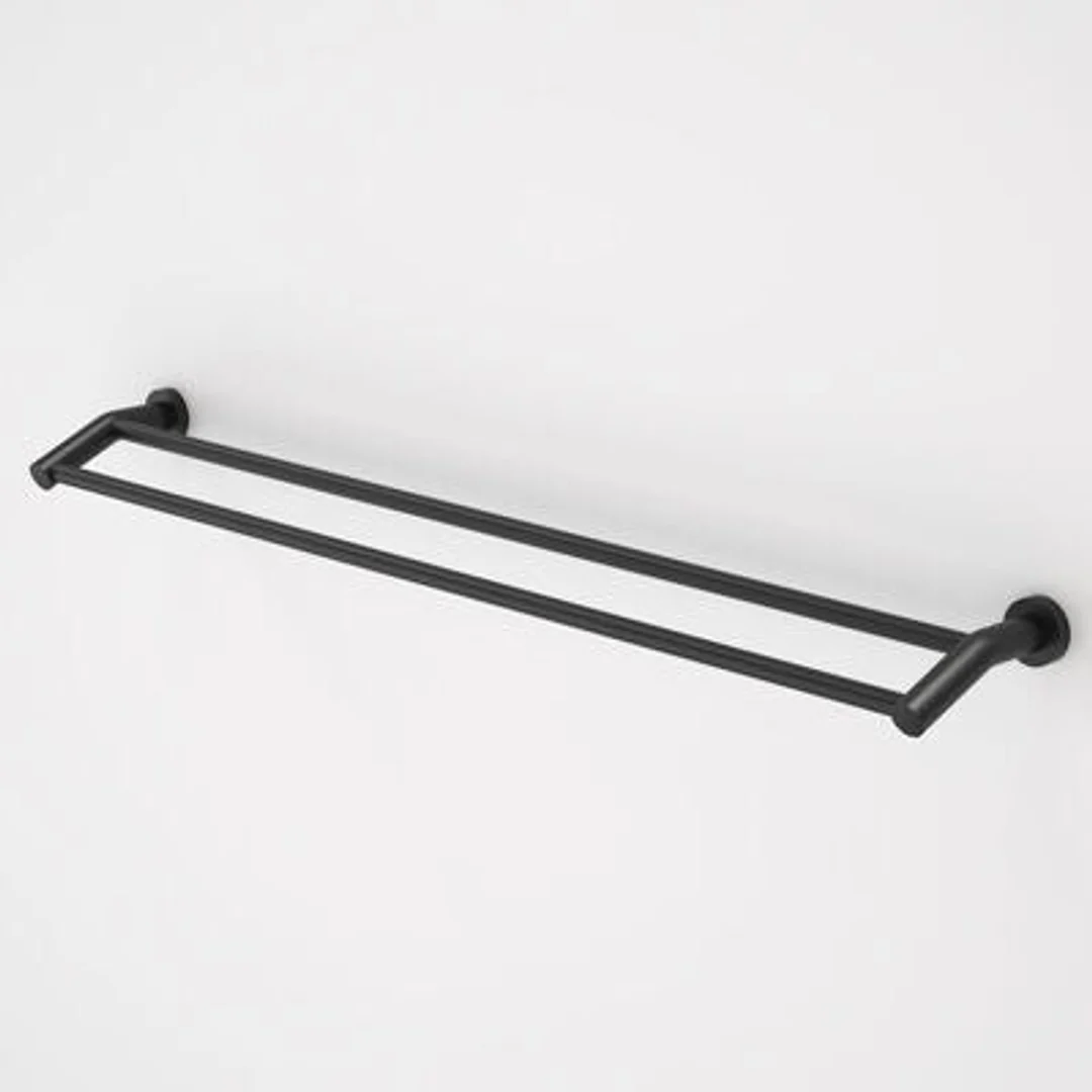 Caroma Cosmo Metal Double Towel Rail 930mm Black