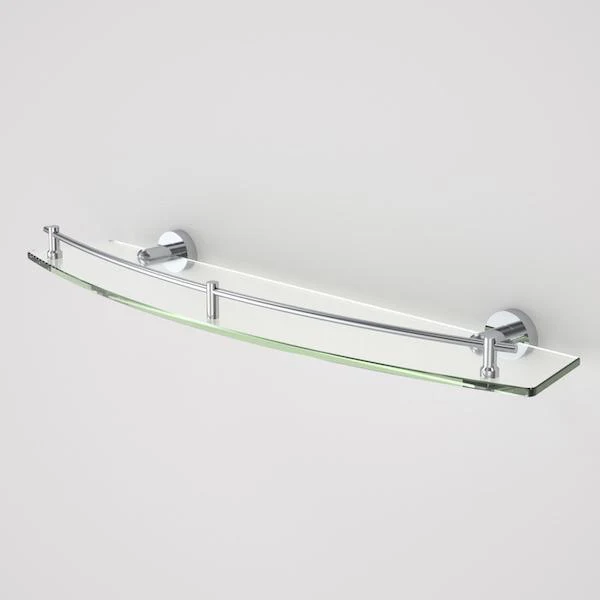 Caroma Cosmo Metal Glass Shelf - Single Chrome - Image 3