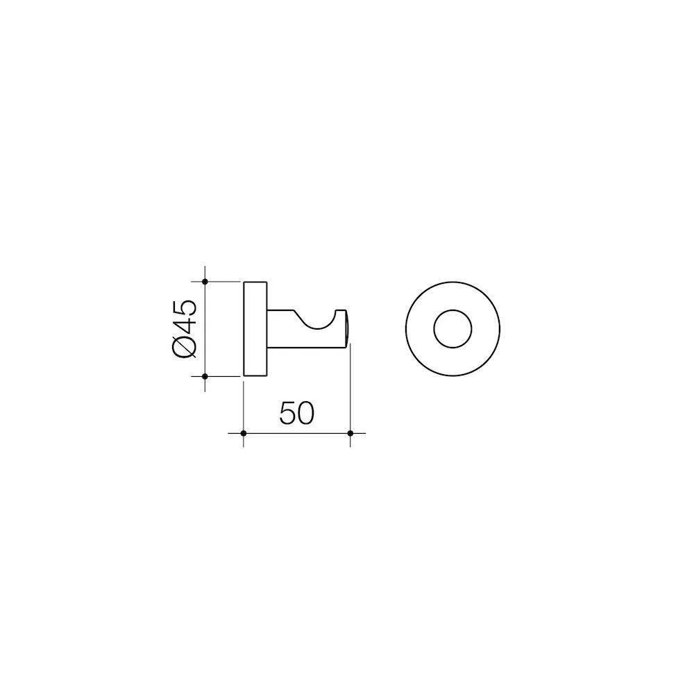 Caroma Cosmo Metal Robe Hook Black - Image 5