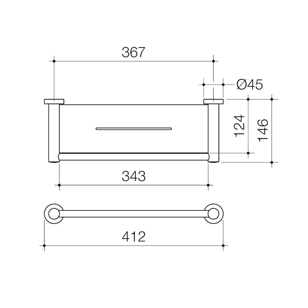 Caroma Cosmo Metal Shelf 415mm - Image 4