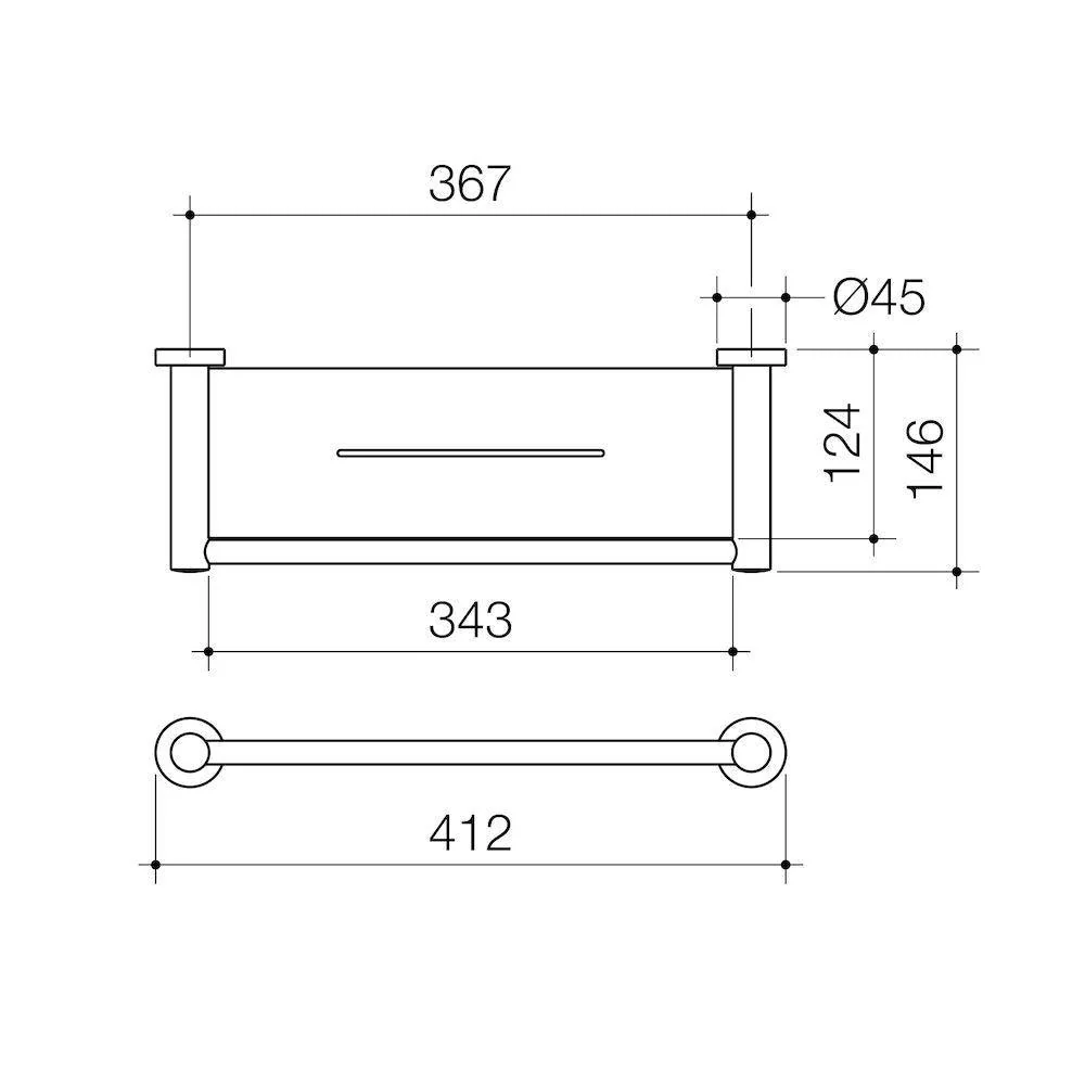 Caroma Cosmo Metal Shelf 415mm - Image 5
