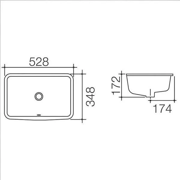 Caroma Cube 500mm Under Counter Vanity Basin - Image 6