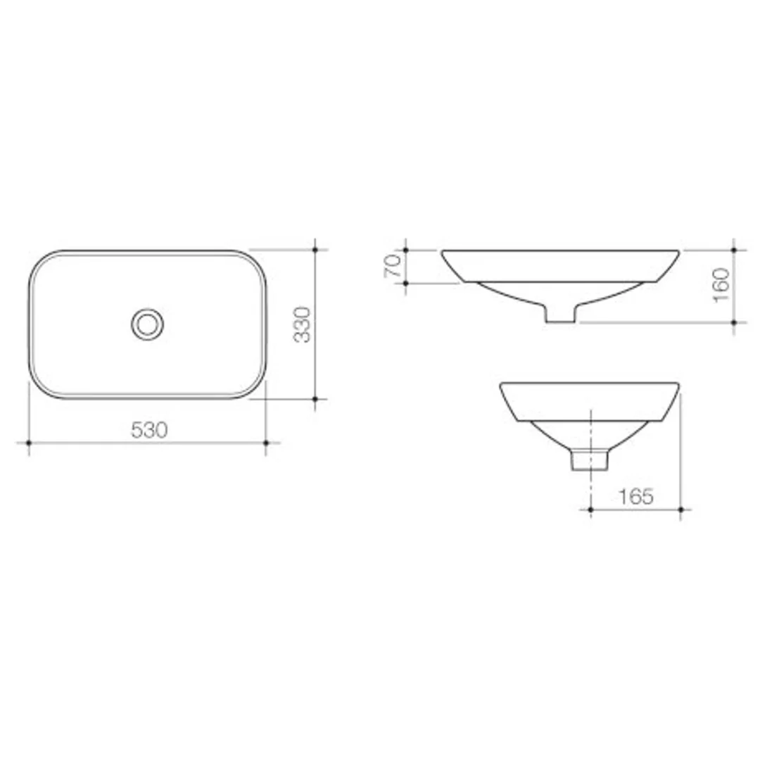 Caroma Gem Inset Basin 530mm - Image 6
