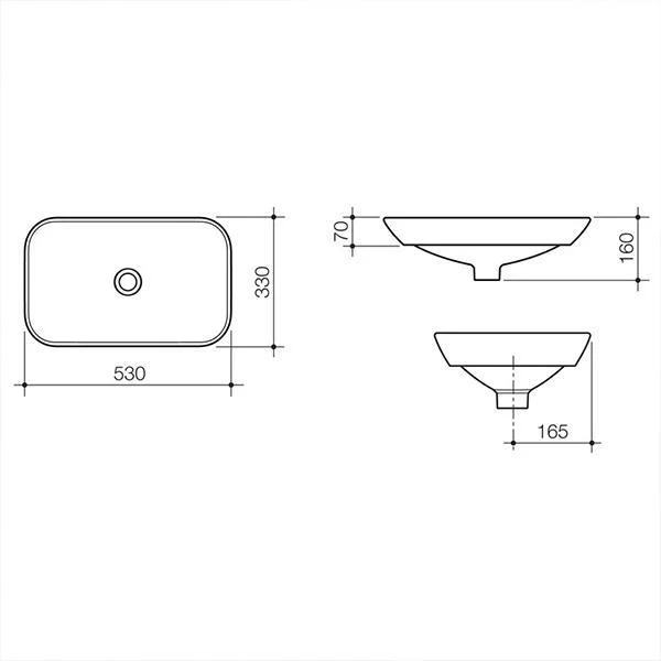 Caroma Gem Inset Basin 530mm - Image 8