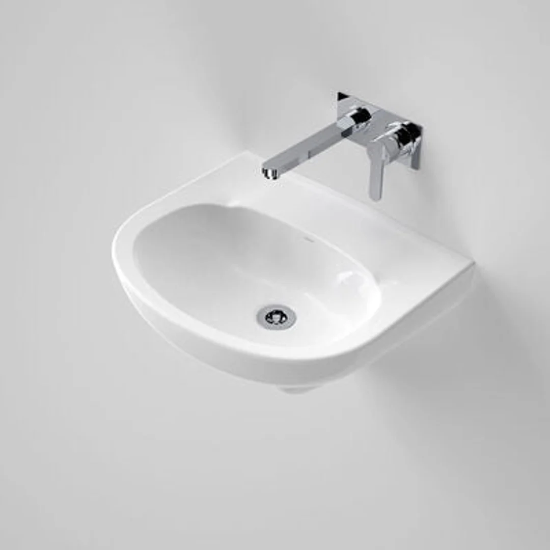 Caroma Integra 500 Wall Basin White 1 Tap Hole 648210W