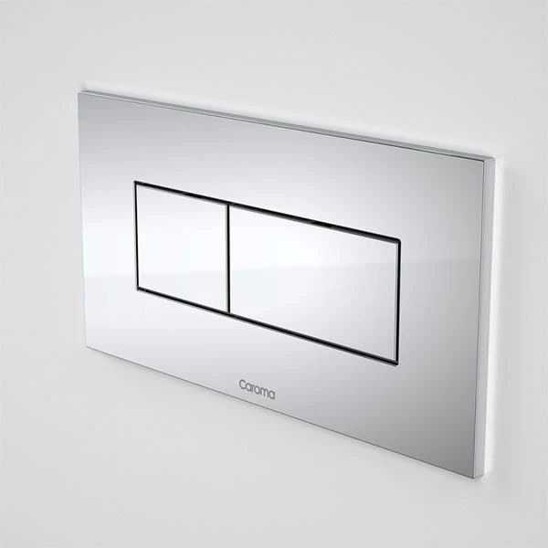 Caroma Invisi II Metal Rectang Dual Flush Plate & Buttons Chrome - Image 3