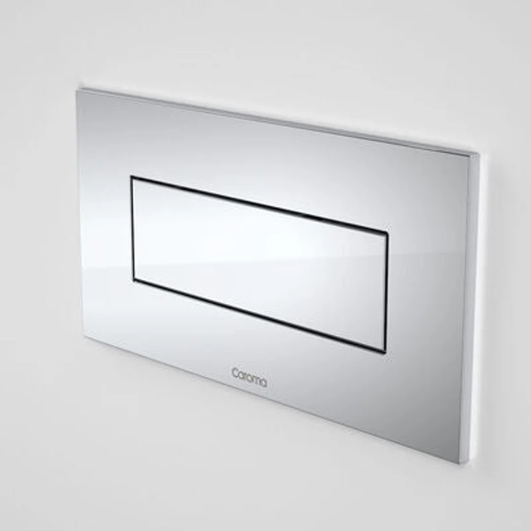 Caroma Invisi II Metal Retangle Single Flush Plate & Buttons Satin - Image 2