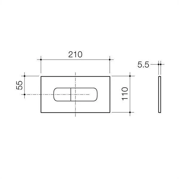 Caroma Invisi II Oval Dual Flush Button Panel Pack Chrome - Image 3