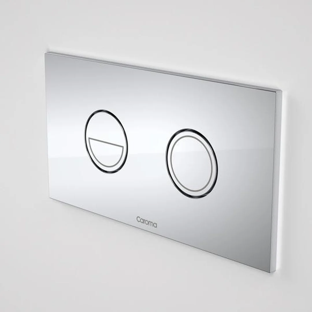 Caroma Invisi II Round Dual Flush Plate & Buttons Neutrals (Metal) Chrome - 237088C - Image 2