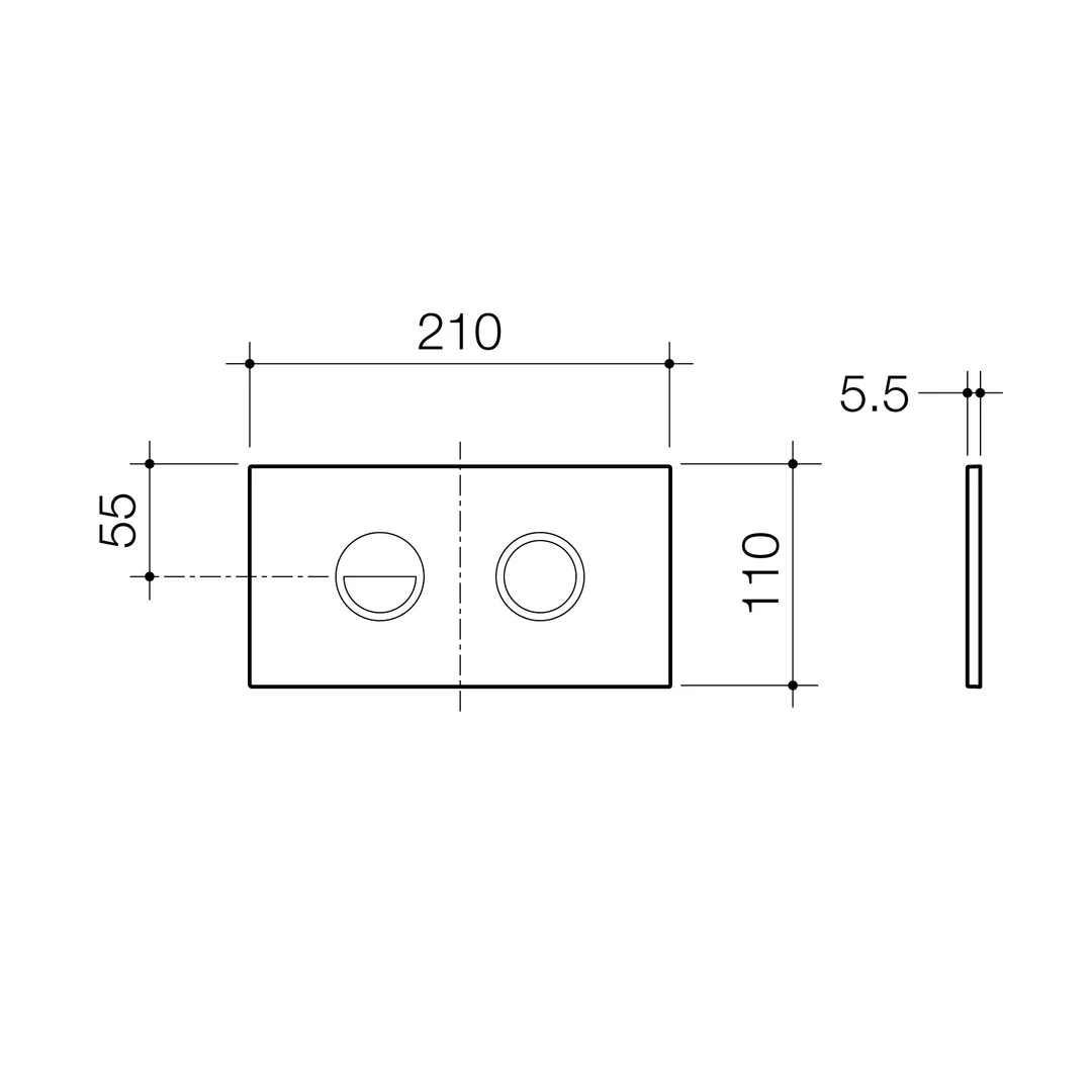 Caroma Invisi II Round Dual Flush Plate & Buttons Neutrals (Metal) Chrome - 237088C - Image 3