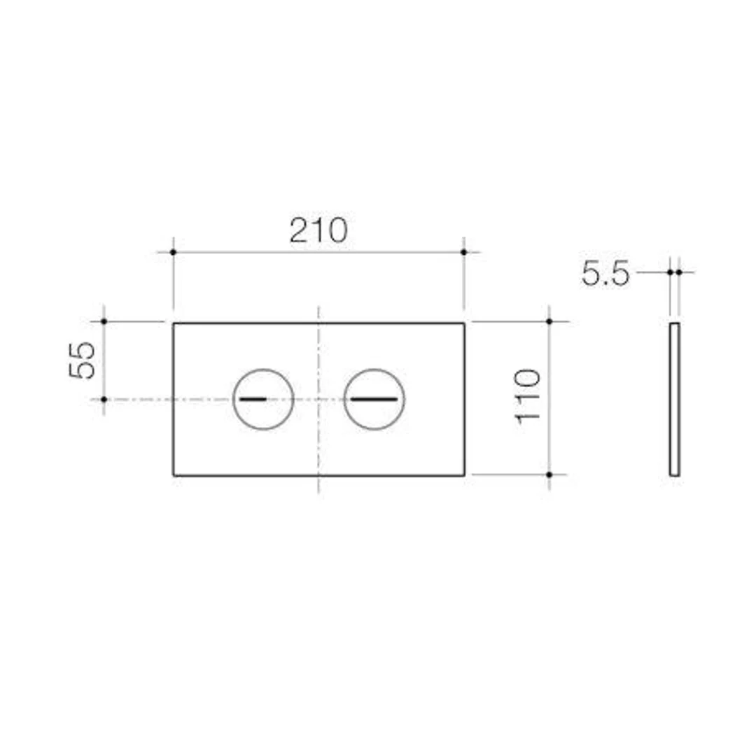 Caroma Invisi Series II Round Dual Flush Plate & Buttons - Black - Image 4