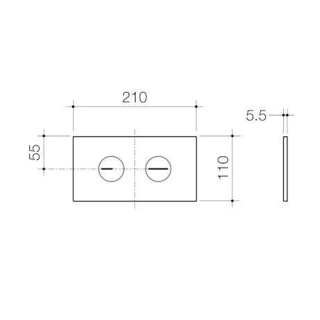 Caroma Invisi Series II Round Dual Flush Plate & Buttons - Black - Image 5