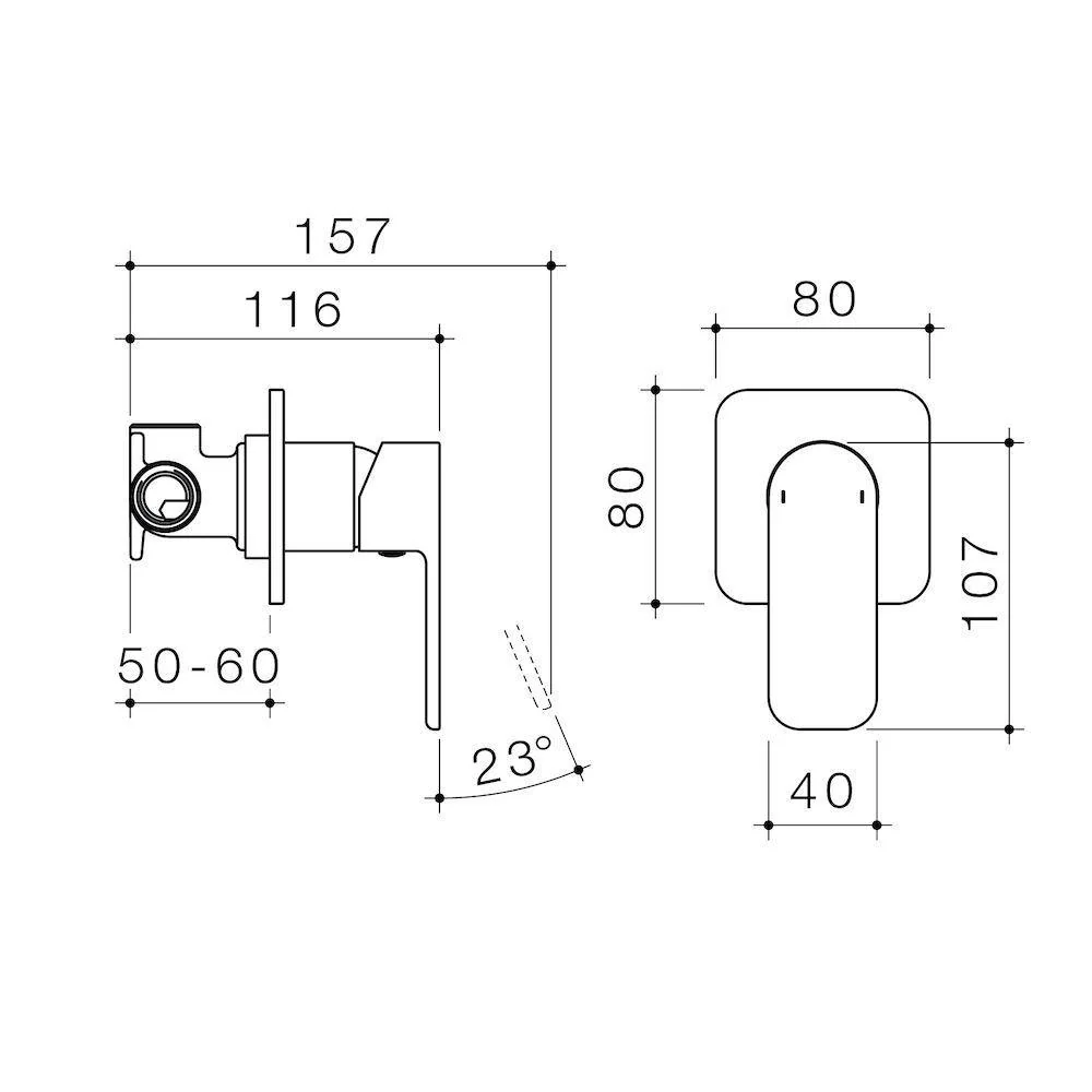 Caroma Luna Bath/Shower Mixer Chrome - Image 5