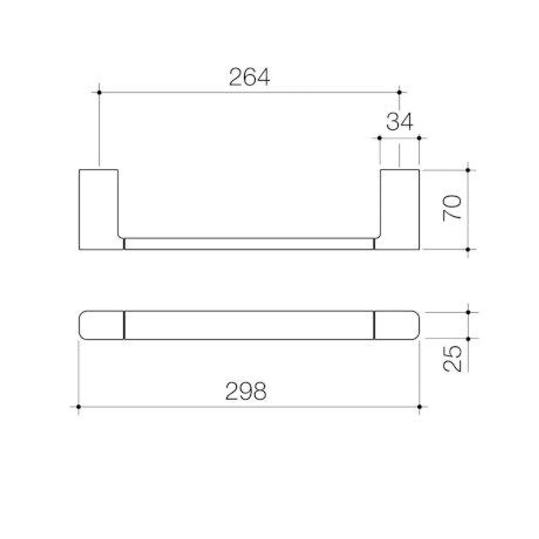 Caroma Luna Hand Towel Rail 300mm - Image 4