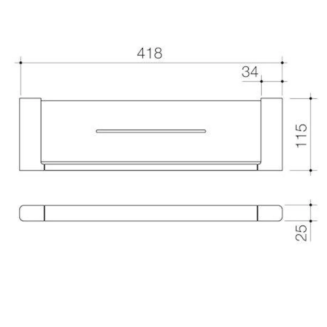 Caroma Luna Metal Shelf Chrome 420mm - Image 5