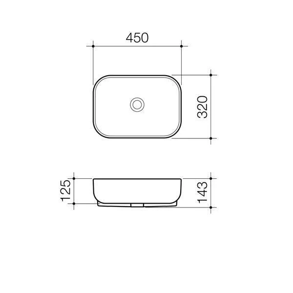Caroma Luna Semi Recessed Basin (Without Tap Landing) - Image 8