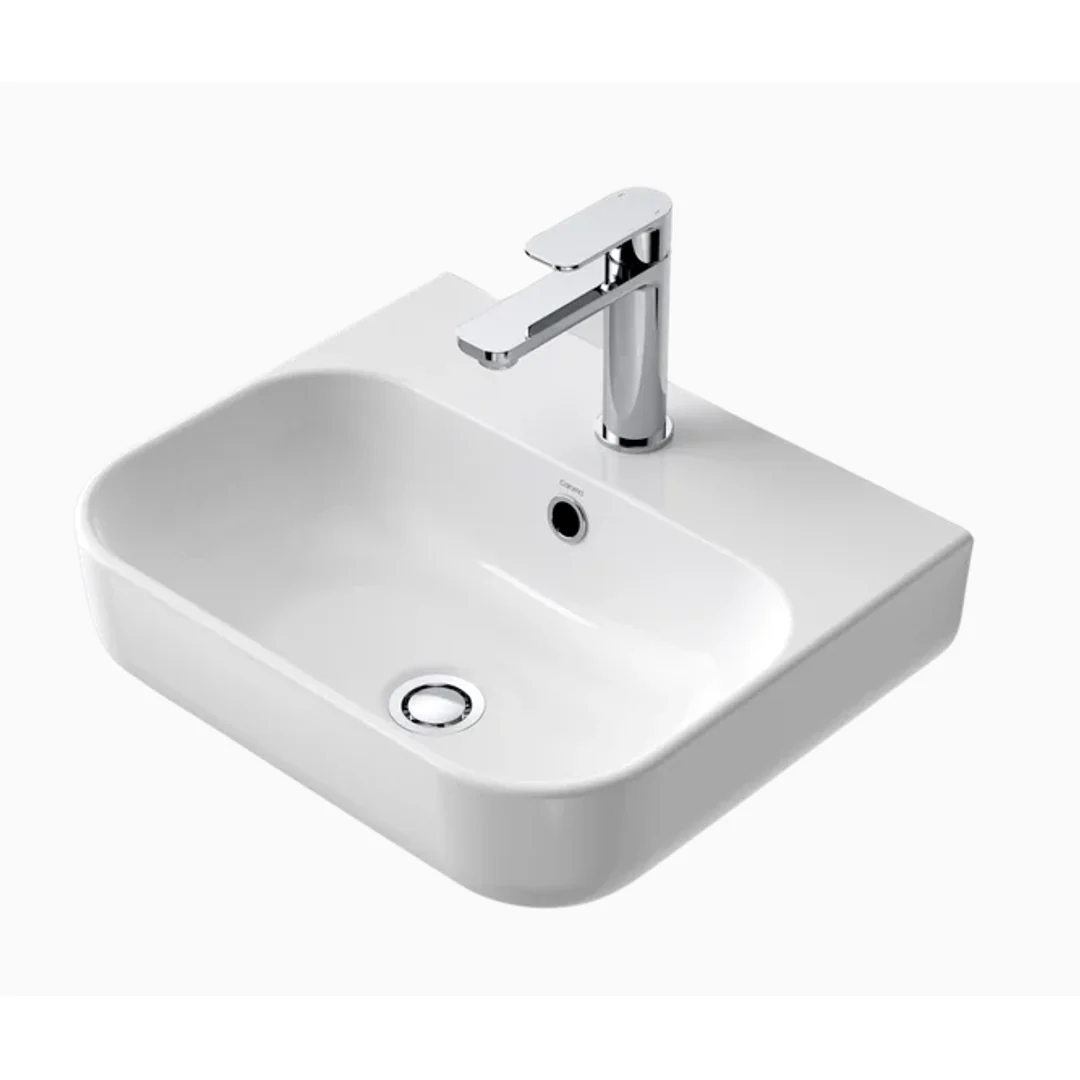Caroma Luna Wall Basin 1 Tap Hole White 874215W - Image 2