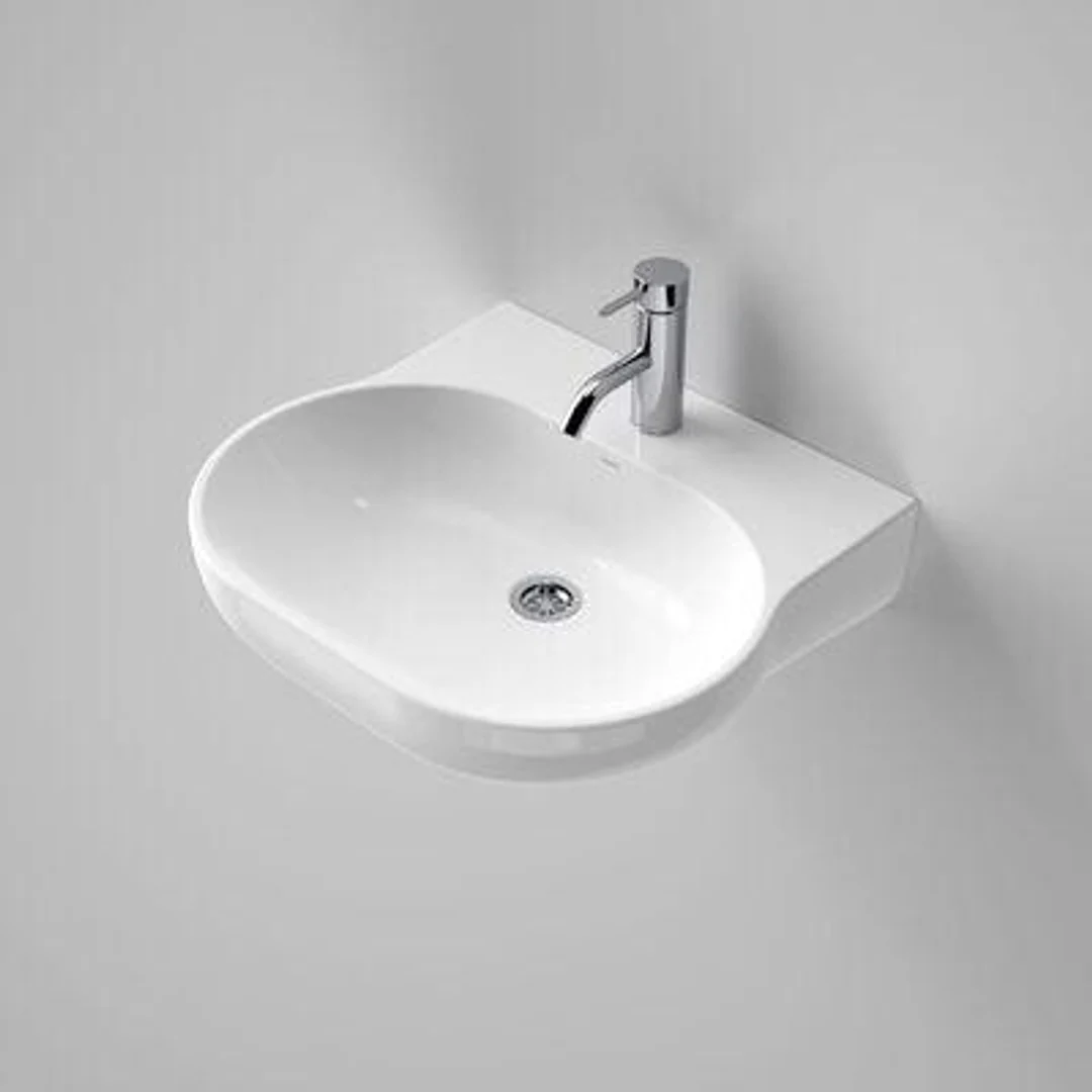 Caroma Opal 510 Wall Basin White 0 Tap Hole - Image 2