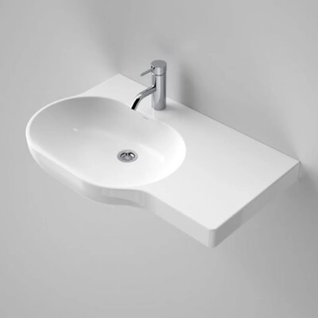 Caroma Opal 720 Wall Basin Right Hand White 3 Tap Hole - Image 2