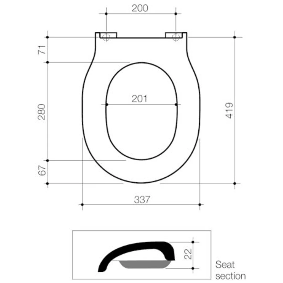 Caroma Opal II Soft Close Toilet Seat - Image 3