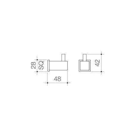 Caroma Quatro Robe Hook - Image 5