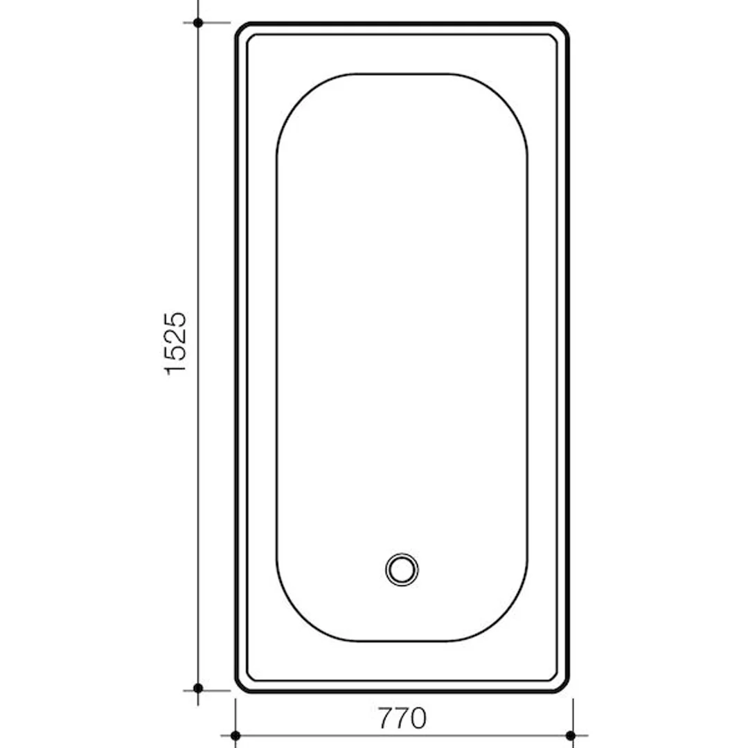 Caroma Stirling Steel Bath White 1525mm - Image 3
