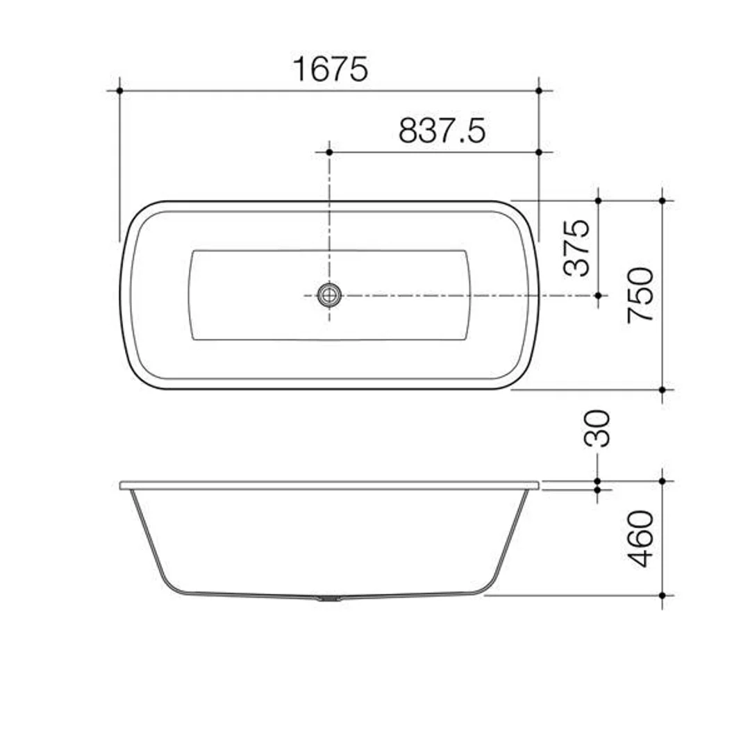 Caroma Urbane Island Bath 1675mm - Image 5