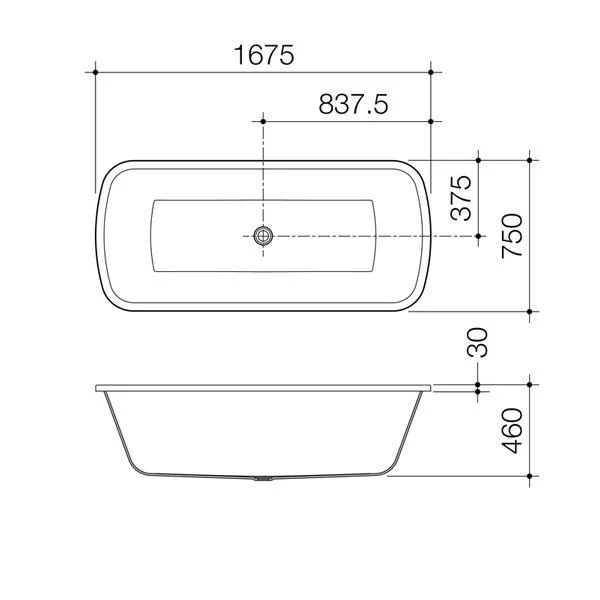 Caroma Urbane Island Bath 1675mm - Image 6