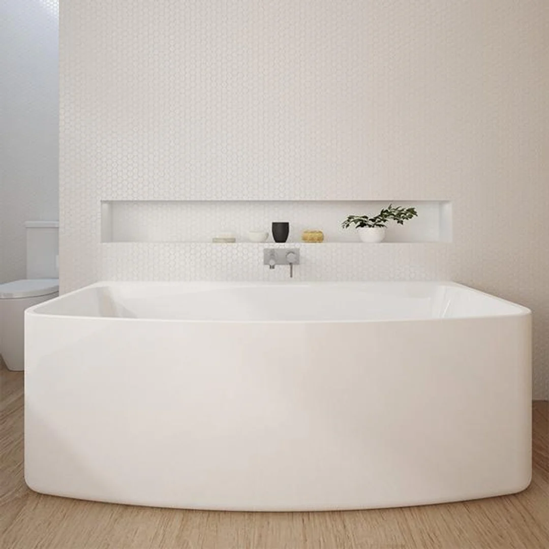 Caroma Urbane Back To Wall Freestanding Bath  1675mm - Image 4