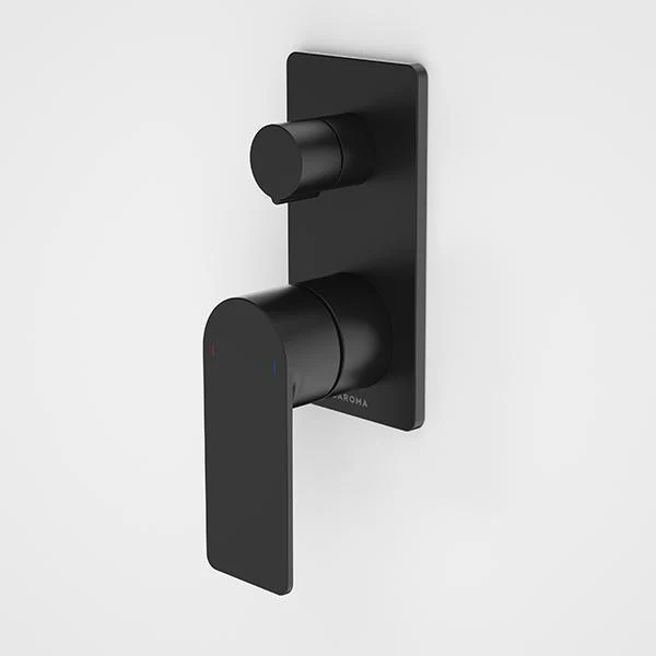 Caroma Urbane II Bath/Shower Mixer With Diverter Rectangle Matte Black - Image 3