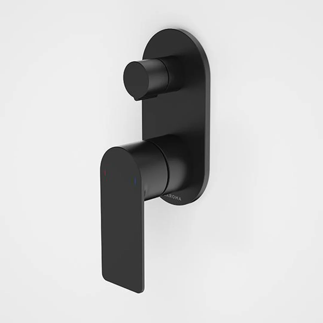 Caroma Urbane II Bath/Shower Mixer With Diverter Round Matte Black - Image 2
