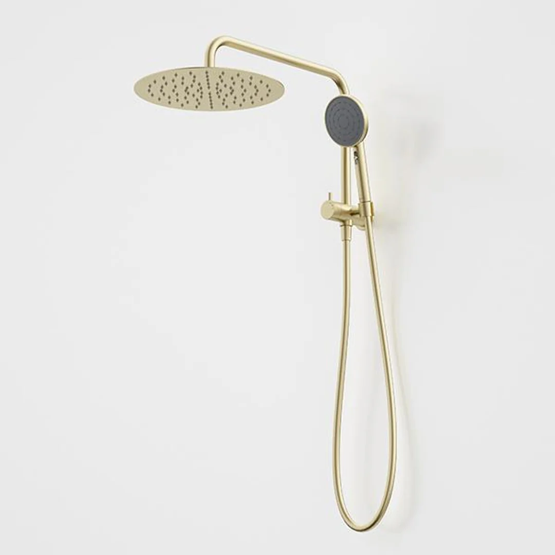 Caroma Urbane II Compact Twin Shower Brushed Brass - Image 2