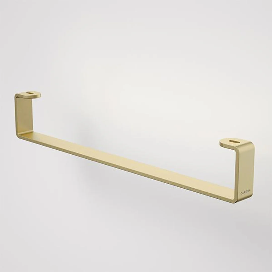 Caroma Urbane II Hand Wall Basin Integrated Rail Brushed Brass - Image 2