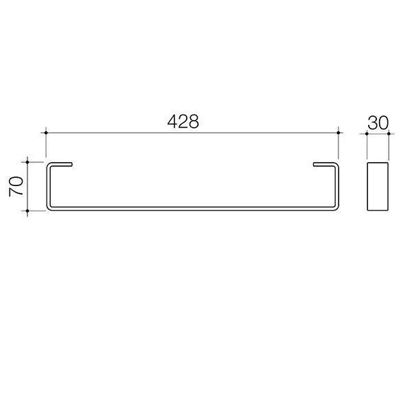 Caroma Urbane II Hand Wall Basin Integrated Rail Chrome - Image 4